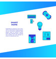 smart home gadgets concept banner with place vector image vector image