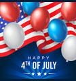 us independence day banner poster or greeting vector image vector image