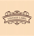 vintage calligraphic label ornate logo template vector image