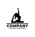 yoga logo vector image vector image