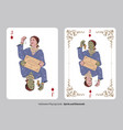 halloween playing cards diamonds jack pythoness vector image
