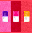 line sex package labels vector image vector image