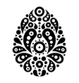 ornamental floral decorative easter egg vector image