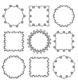 collection of hand drawn ornamental frames vector image vector image