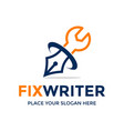 fix writer logo template this design use pen vector image vector image