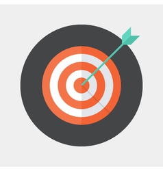Flat target icon Royalty Free Vector Image - VectorStock