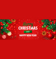 merry christmas and happy new year christmas vector image