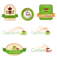 set of logos for coffee green vector image