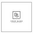 ds logo template - simple icon for initial letter vector image vector image