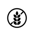 gluten free isolated label icon no wheat vector image