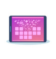 mobile social media icons application interface vector image vector image