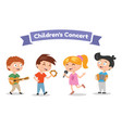 musical children band on a white background vector image