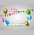 realistic holiday elements frame background vector image