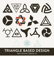basic element collection triangle based design vector image vector image