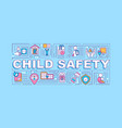 child safety word concepts banner vector image vector image