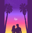 couple palm tree vector image vector image