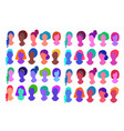 faceless colorful profile pictures avatars vector image vector image