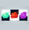 abstract circle colorful fluid geometric shape vector image