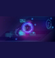 futuristic techno neon background techo diagrams vector image vector image
