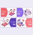 online dating isometric concept vector image