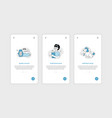 pet veterinary clinic line icon set for mobile app vector image