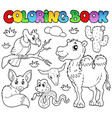 coloring book desert animals 1 vector image