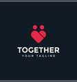 love and family people together logo design vector image vector image