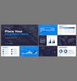 presentation template design with infographic vector image
