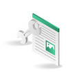 isometric flat 3d concept of process of creating vector image vector image