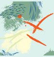 orange color brush blue stroke vector image vector image