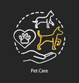 pet care chalk concept icon domestic animals vet vector image