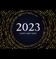 2023 happy new year of gold glitter pattern vector image