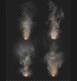 fog and smoke fire isolated on transparent vector image vector image