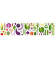 fresh farm organic vegetables banner vector image