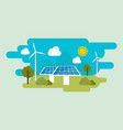 green eco energy flat design concept vector image