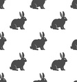 hare or rabbit silhouette seamless pattern vector image