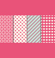 heart seamless pattern background set vector image