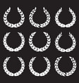 white laurel wreaths 1 vector image vector image