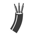 electrical wire bold black silhouette icon vector image vector image