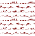 pattern with rural line landscape vector image