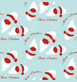 santa claus wears surgical mask seamless pattern vector image vector image