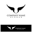 wings logo icon symbol design template vector image vector image