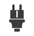 ac power plug bold black silhouette icon isolated vector image