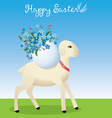 easter lamb vector image vector image