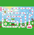 flat family board game for children with bugs vector image