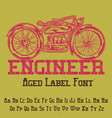 original label typeface vector image vector image