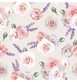 seamless roses and lavender vector image vector image