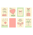 set of birthday banners in naive hand drawn style vector image vector image