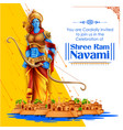 shree ram navami celebration background vector image vector image