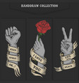 hand collection vector image vector image